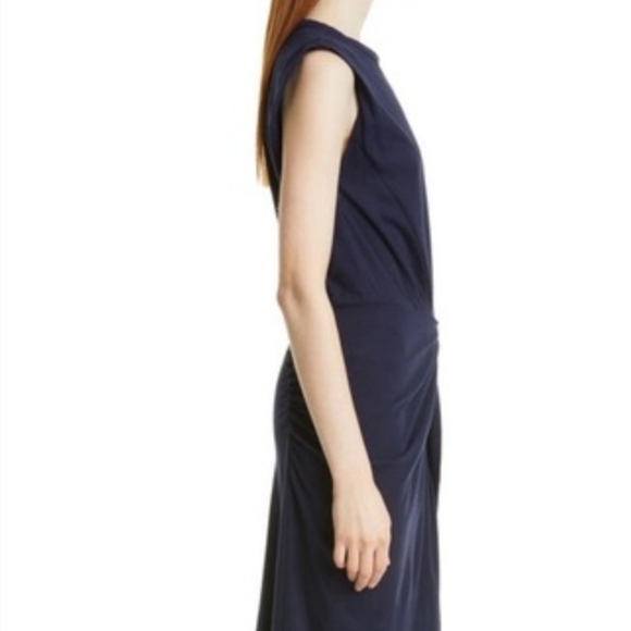 10 Crosby Derek Lam Sleeveless Navy Midi Dress XS New - Picture 5 of 10